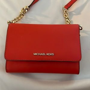 Coral small purse/ chain wallet